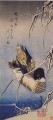 anches dans la neige avec un canard sauvage Utagawa Hiroshige ukiyoe